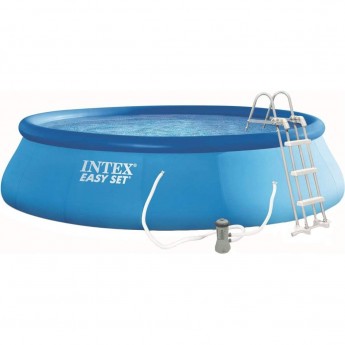 Бассейн надувной INTEX EASY SET 26166 457*107см, фильтр насос, лестница, подкладка, тент