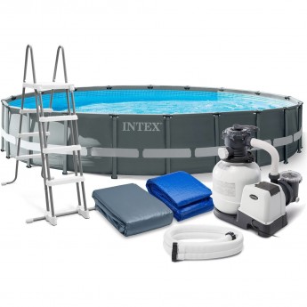 Каркасный бассейн INTEX ULTRA XTR FRAME 26334 610 х 122 см, фильтр-насос, лестница, тент, подстилка Каркасный бассейн INTEX ULTRA XTR FRAME 26334 610 х 122 см, фильтр-насос, лестница, тент, подстилка