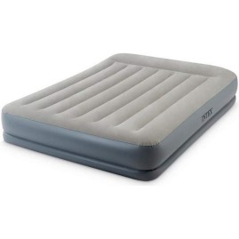 Надувная кровать INTEX MID-RICE AIRBED 64118 152х203х30см, встроенный насос 220V